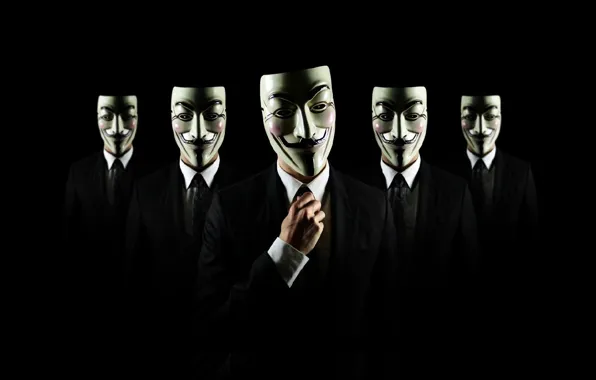 Обои полумрак, много, анонимус, Anonymous