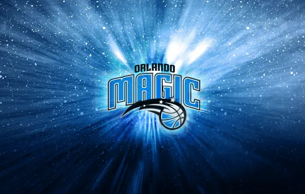 Обои Синий, Звезда, Баскетбол, Магия, Фон, Логотип, Орландо, NBA, Orlando Magic