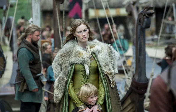 Обои Aslaug, Викинги, Vikings, ребенок, Alyssa Sutherland