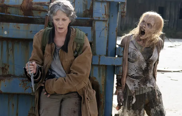 Обои Ходячие мертвецы, Melissa McBride, Season 6, The Walking Dead, ситуация, Carol
