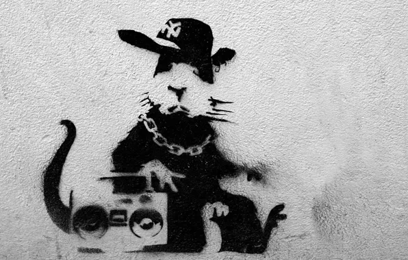 Обои Graffiti, Banksy, Rap Rat