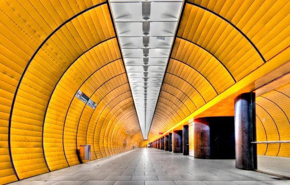 Обои метро, тоннель, Мюнхен, Германия