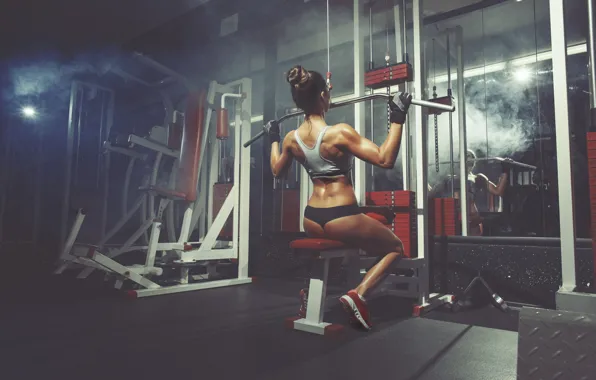Обои workout, gym, female, machine