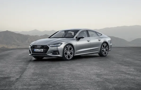 Обои German, A7, Silver, Premium, 2018, Audi