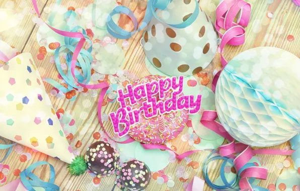 Обои Birthday, День Рождения, decoration, cake, торт, Happy