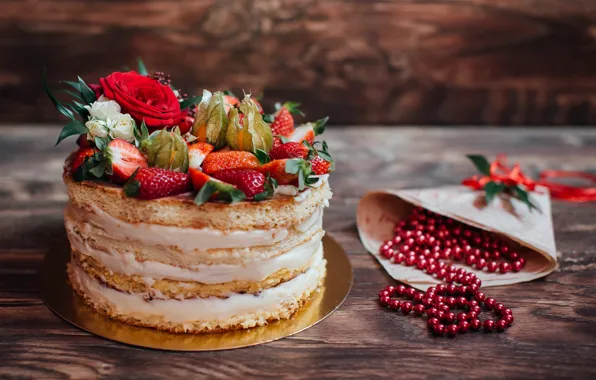 Обои dessert, десерт, cake, berries, торт, ягоды