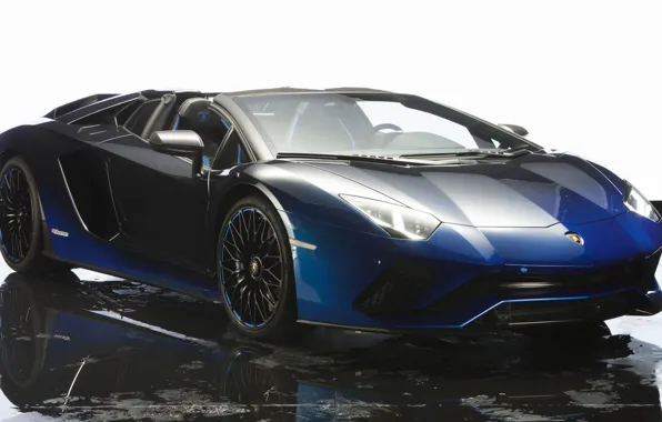 Обои вода, Lamborghini, фон, машина, автомобиль, синий