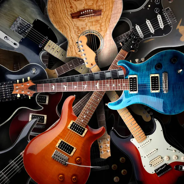 Электрические гитары фон — стоковое фото