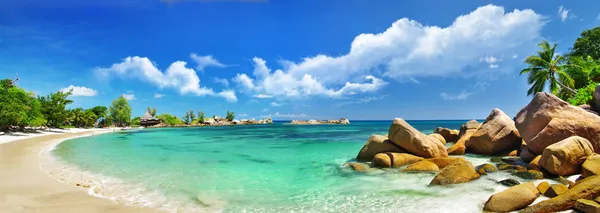 Тропический рай - Сейшельские острова, панорамный вид — стоковое фото