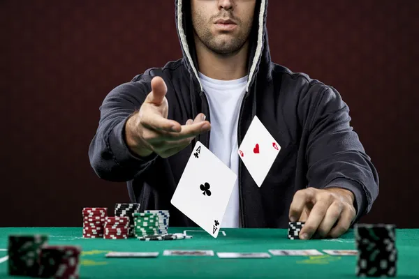 Игрок в покер Лицензионные Стоковые Изображения