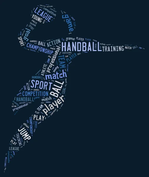 Гандбол пиктограмма на синем фоне Стоковая Картинка
