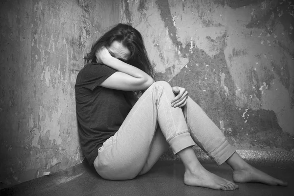 Sad young woman — стоковое фото