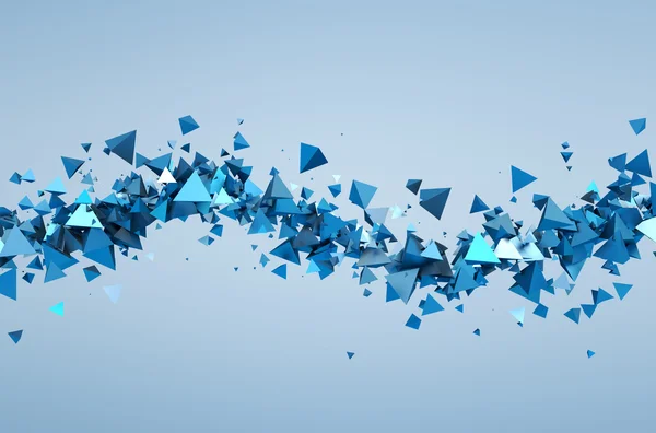 Абстрактные 3d рендеринга летающих частиц — стоковое фото