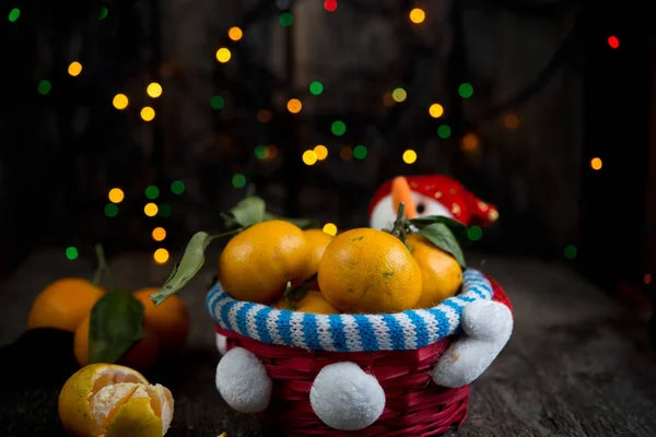 Свежие мандарины на новый год Лицензионные Стоковые Фото