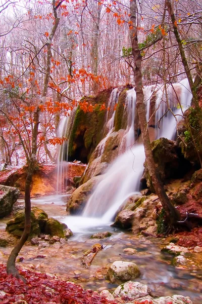 Зимний водопад — стоковое фото