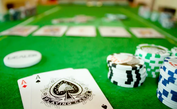 Стол для покера Лицензионные Стоковые Фото