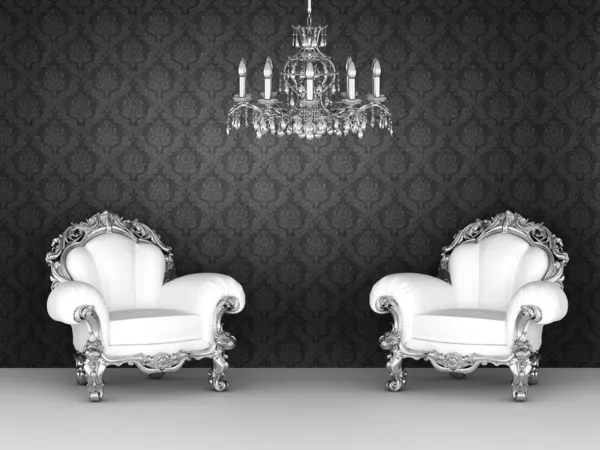 Роскошные кресла в стиле барокко. украшение стола — стоковое фото