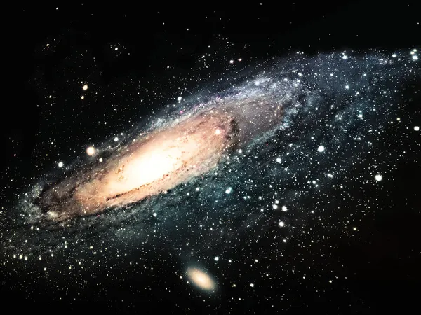 Графическое изображение галактики во Вселенной — стоковое фото