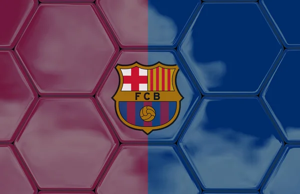 3D - текстуры футбол - Барселона — стоковое фото