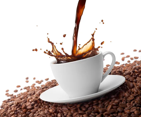 Плескание кофе — стоковое фото