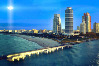 Обои Miami Beach with Hotels для телефона и на рабочий стол Xiaomi Mi 4