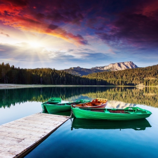 Картинка Mountain Lake HDR на телефон iPad