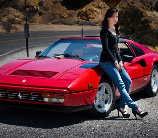 Картинка Ferrari Girl на телефон 128x128