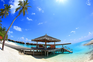 Обои Luxury Bungalows in Maldives Resort на Desktop 1920x1080 Full HD