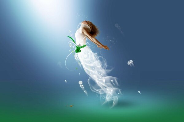 принцесса медуз на глубине