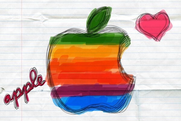 Красочный логотип Apple