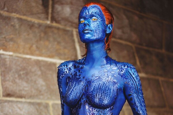 Mystique люди икс ребекка ромин герой синий облик