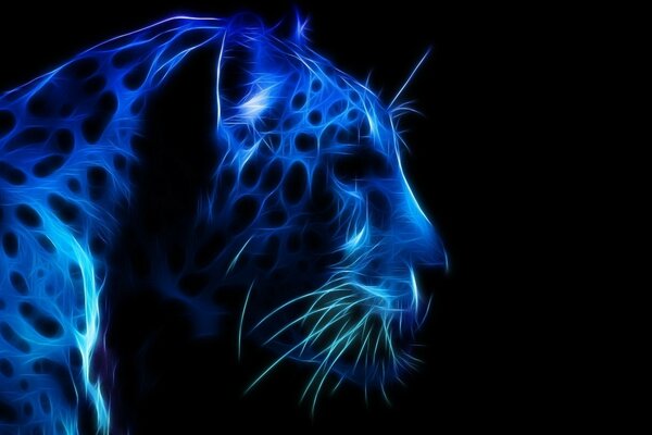 Леопард профиль лица