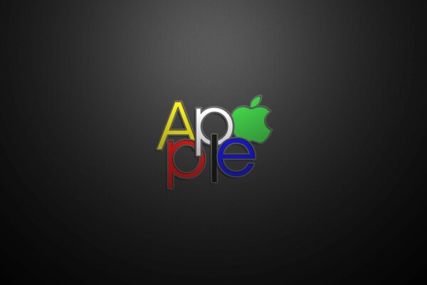 Apple, текст логотип