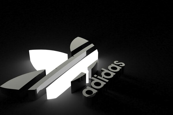Adidas черный и белый логотип