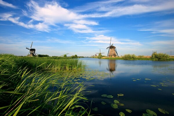 мельницы река канал Голандия