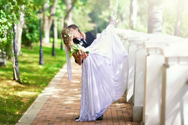 настроение платье лето букет невеста Свадьба