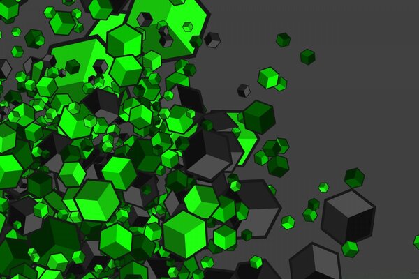 Зеленые кубики