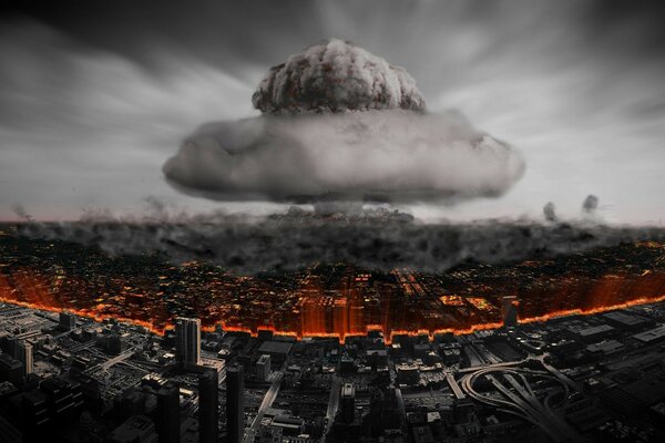 ядерный взрыв atomic bomb город