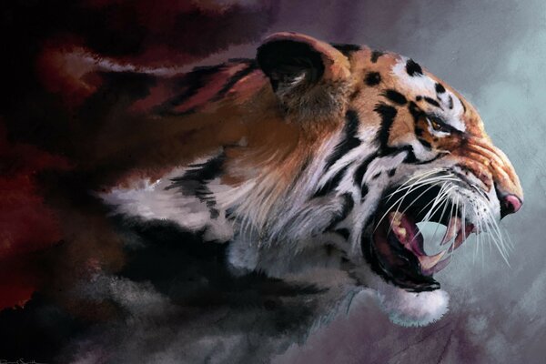 Злой тигр картина