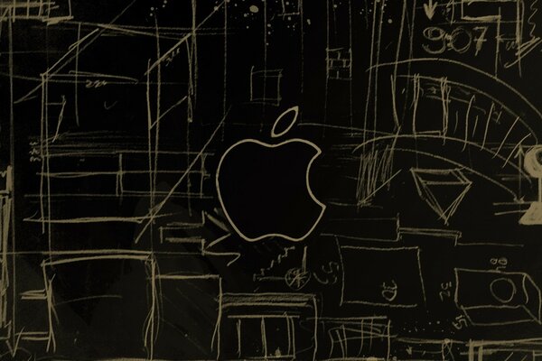 Apple, логотип эскиз