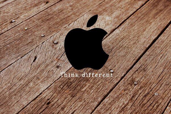 Apple, деревянный
