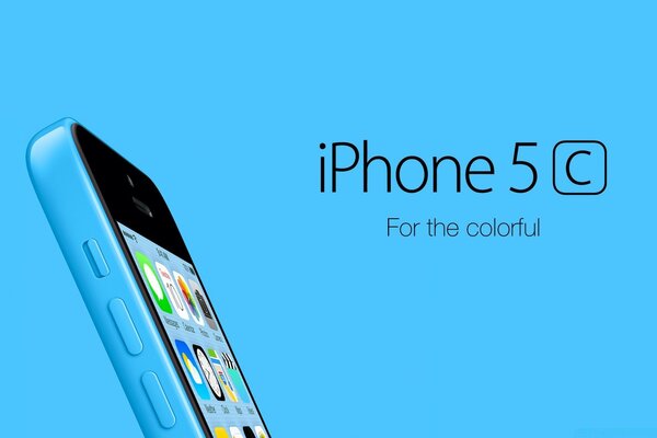 Iphone 5с синий для красочные