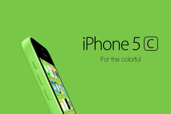 Iphone 5с зеленый красочный