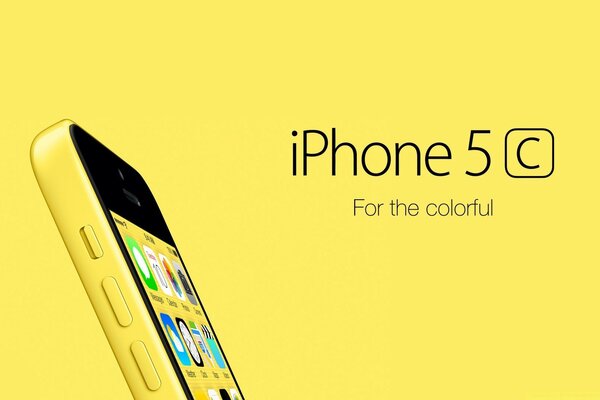 Iphone 5с желтый для яркой