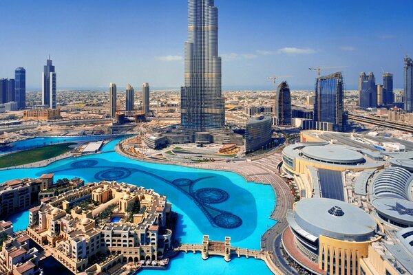 Объединенные Арабские Эмираты Дубай небоскребы мегаполиса