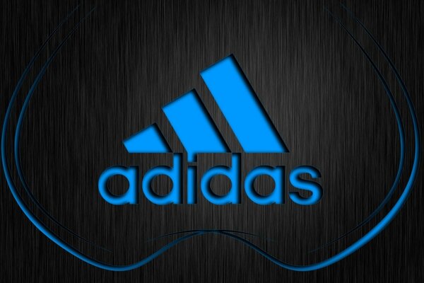 Adidas синий логотип
