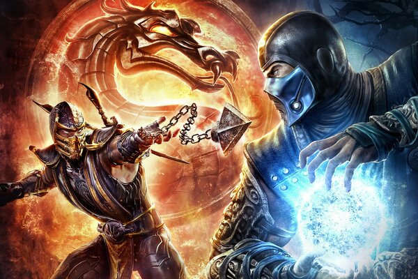 Скорпионы против Sub Zero Mortal Kombat