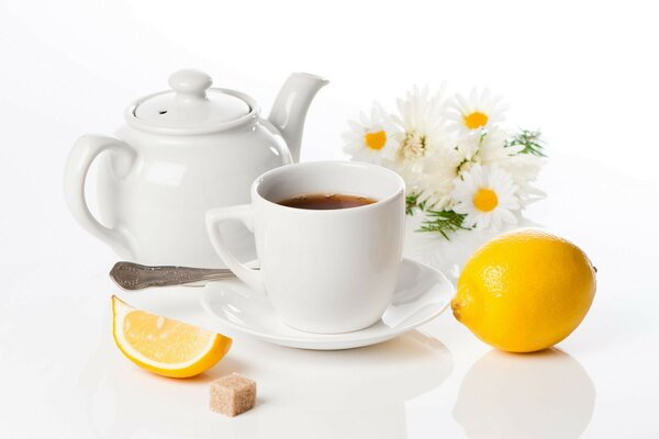 заварник лимон ромашка Чай