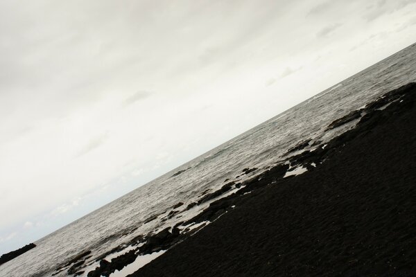 Черный песок пляжа, Гавайи