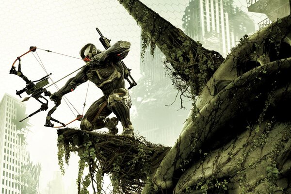 Crysis 3 нанокостюм лук городские джунгли